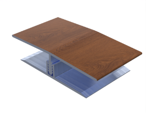 ChamClad Universal Siding H-Trim 2-Piece  2-3/4 in. x 20 ft. Alum/PVC Cinnamon Walnut