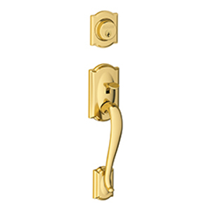 F58 Camelot Handleset Exterior 505 Bright Brass - Box Pack redirect to product page