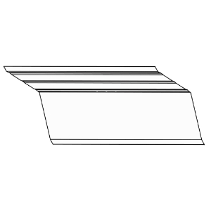 2 in. x 10 ft. Steel Gutter Apron Galvanized