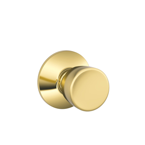 F10 Passage Bell Knob 605 Bright Brass - Box Pack