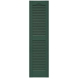 12 in. x 48 in. Open Louver Shutter Cathedral Top Forest Green #028