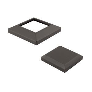 4 in. x 44 in. Post Kit Textured Bronze (w/leveling plate)