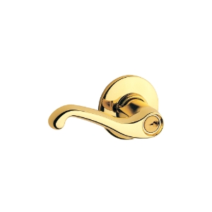 S51PD Entry LH Flair Commercial Lever 605 Bright Brass - Box Pack