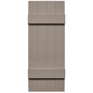 14 in. x 35 in. Board-N-Batten Shutter Clay #008