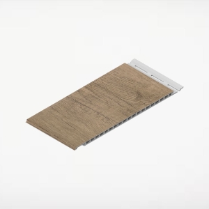 Seamless Soffit Panel 3/8 in. x 12 in. x 12 ft.  Rocky Mountain Oak