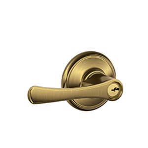 F51A Entry Avila Lever 609 Antique Brass - Box Pack