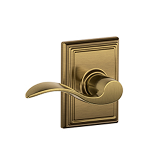 F10 Passage Accent Lever w/Addison trim 609 Antique Brass - Box Pack redirect to product page