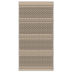 16 in. x 12 ft. Aluminum Full Vent Soffit Wicker 809