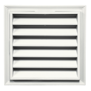 12 in. x 12 in. Square Louver Gable Vent #123 CT Colonial White
