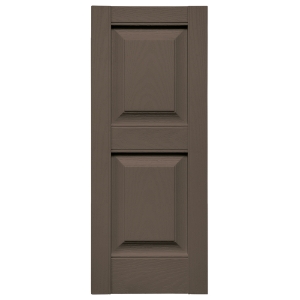 12 in. x 31 in. Raised Panel Shutter French Roast 385