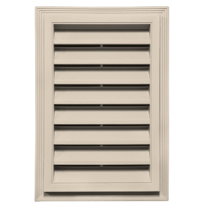 12 in. x 18 in. Rectangle Louver Gable Vent #116 Champagne