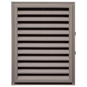 18 in. x 24 in. Rectangle Louver Gable Vent Granite Gray 041