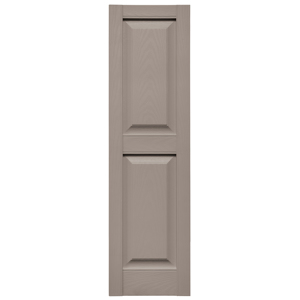 12 in. x 47 in. Raised Panel Shutter Clay #008