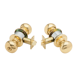 A80PD Storeroom Lock Plymouth Commercial Knob 605 Bright Brass - Box Pack
