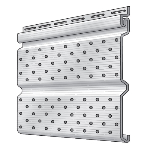 Builder D5 Soffit Brushed Full Vent Harvard Slate 12 ft.