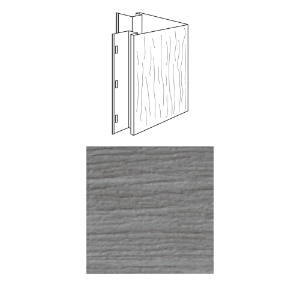 TruCedar 10 ft. Steel 1 Piece Outside Corner Woodgrain Weathered Wood