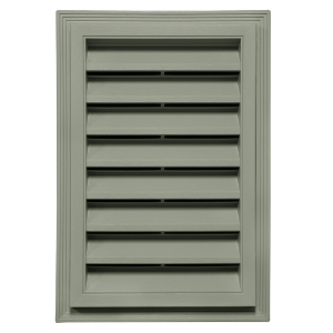 12 in. x 18 in. Rectangle Louver Gable Vent #208 Moss
