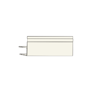 1/2 in. x 12 ft. Aluminum F-Channel Eggshell 503