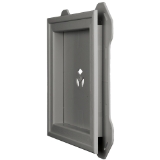 Recessed Square Mount Block Charcoal Gray 215