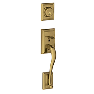 F58 Addison Handleset Exterior 609 Antique Brass - Box Pack