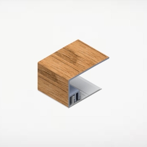 2 pc 2 in. Alum/PVC Quick Click Soffit J-Trim 12 ft. Manhattan Nat Oak