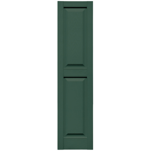12 in. x 51 in. Raised Panel Shutter Forest Green #028