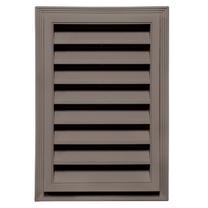 12 in. x 18 in. Rectangle Louver Gable Vent #098 CT Weathered Wood