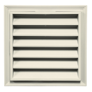 12 in. x 12 in. Square Louver Gable Vent #082 Linen