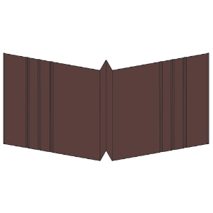 18 in. x 10 ft. Steel  W-Valley Brown