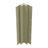 Diamond Kote® 5/4 in. x 3 in. x 10 ft. Rabbeted Woodgrain Inside Corner w/Nail Fin Olive