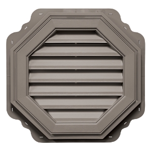 18 in. Octagon Louver Gable Vent #059 Graystone