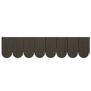 Diamond Kote® Scallop Shakes 12 in. Enhanced Rain Line Woodgrain Coffee