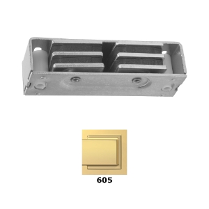 Ives 327 Magnetic Catch Triple Pole 605 Bright Brass - Model: SP327A3