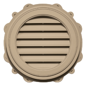 22 in. Round Louver Gable Vent #069 CT Savannah Wicker