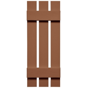 12 in. x 31 in. Board Batten 3-Board Shutter Treated Cedar 471