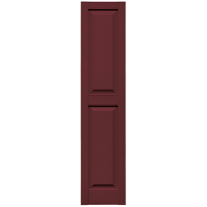 12 in. x 55 in. Raised Panel Shutter Wineberry #078