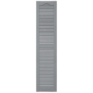 14-1/2 in. x 64 in. Open Louver Shutter Cathedral Top  Platinum 945