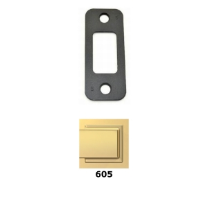 Schlage 10-116 Round Corner Deadbolt Strike Plate - 605