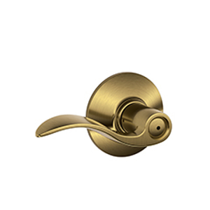 F40 Privacy Accent Lever 609 Antique Brass - Box Pack