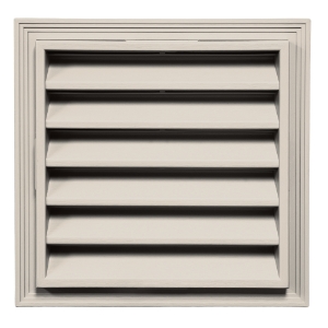12 in. x 12 in. Square Louver Gable Vent #048 Almond