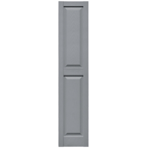 12 in. x 59 in. Raised Panel Shutter Platinum 945