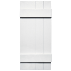 14 in. x 31 in. Board-N-Batten Shutter White #001
