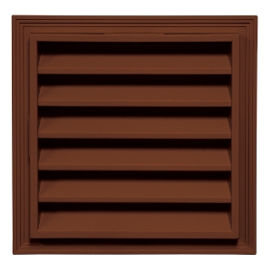 12 in. x 12 in. Square Louver Gable Vent Autumn Red 378