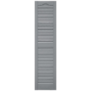 14-1/2 in. x 60 in. Open Louver Shutter Cathedral Top  Platinum 945