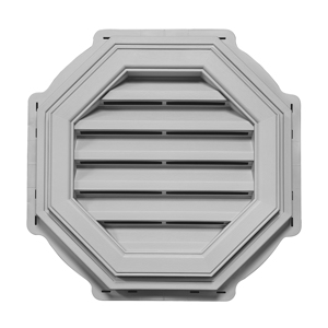 18 in. Octagon Louver Gable Vent #016 CT Sterling Gray