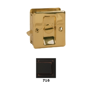 Ives 991 Privacy Pocket Door Lock 716 Aged Bronze - Model: SC991B716