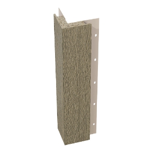 Diamond Kote® 5/4 in. x 4 in. x 10 ft. Rabbeted Woodgrain Outside Corner w/Nail Fin  Dune - 1 per pack