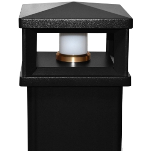 5.5 in. x 5.5 in. Composite LED Lantern Post Cap Matte Black