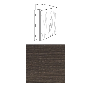 TruCedar 10 ft. Steel 1 Piece Outside Corner Woodgrain Timber Ash