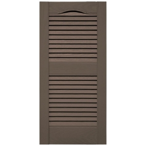 14-1/2 in. x 31 in. Open Louver Shutter Cathedral Top  French Roast 385